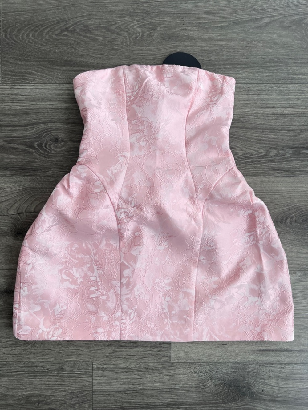 BABYBOO Elenora Mini Dress XS Blush Pink Floral Lace-Up Bow Feminine Coquette - Picture 5 of 10
